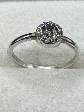 Brighton Illumina Solitaire Ring with Clear Stones- Size 7
